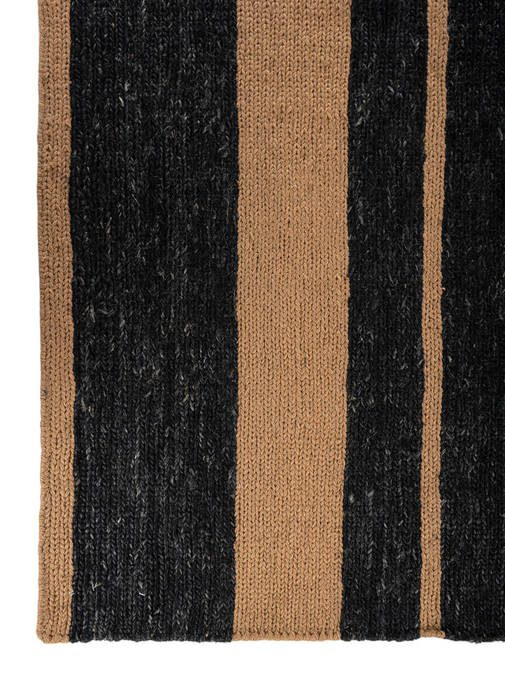 nomadic threads grey and black jute and hemp hand knotted Rug - Corner nomadic threads grey and black jute and hemp hand knotted Rug - Corner