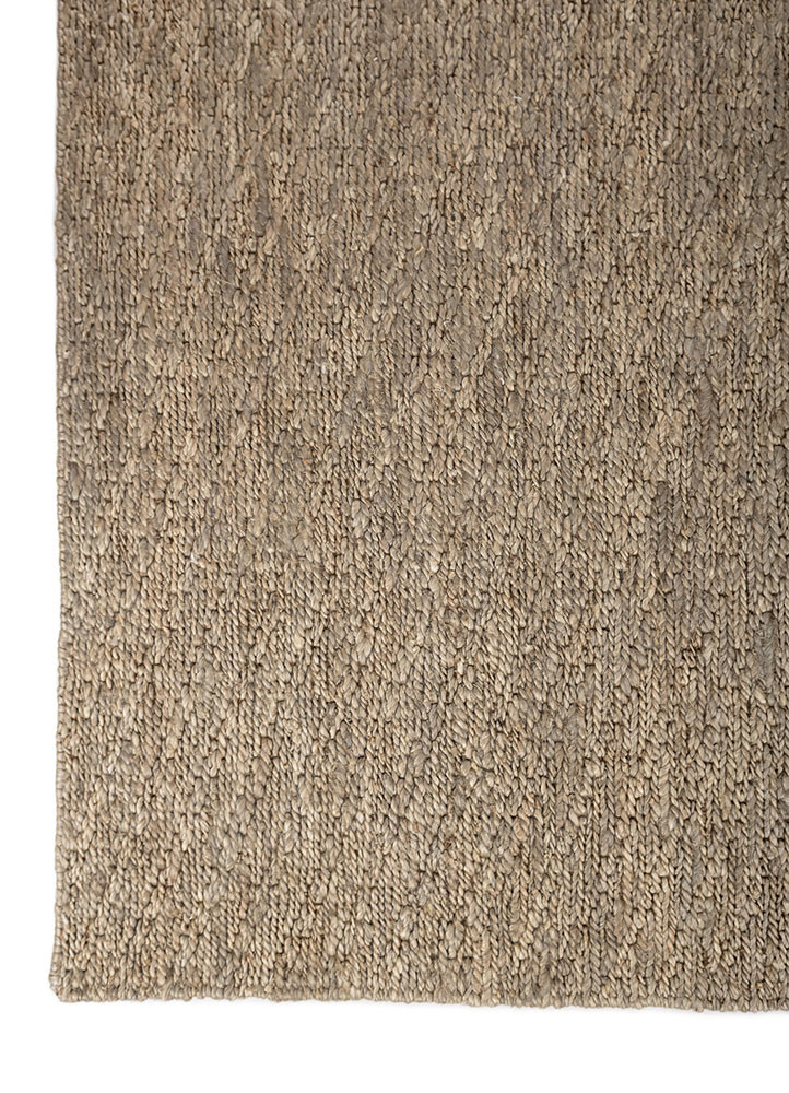 hula blue jute and hemp hand knotted Rug - Corner