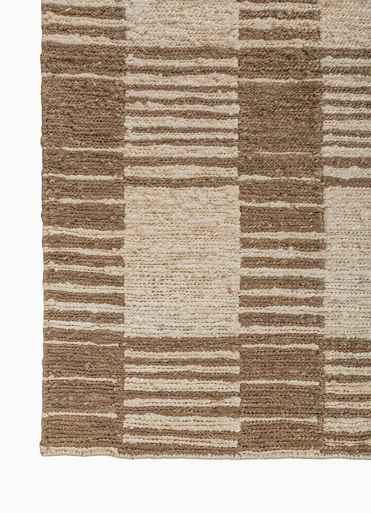 nomadic threads ivory jute and hemp hand knotted Rug - Corner