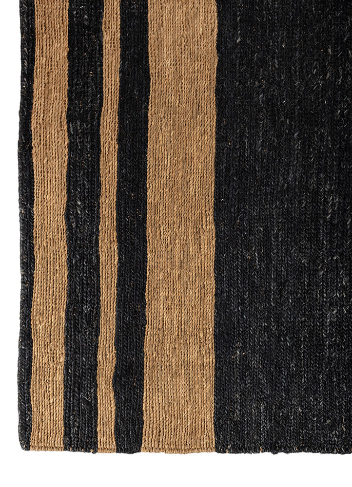 nomadic threads grey and black jute and hemp hand knotted Rug - Corner nomadic threads grey and black jute and hemp hand knotted Rug - Corner