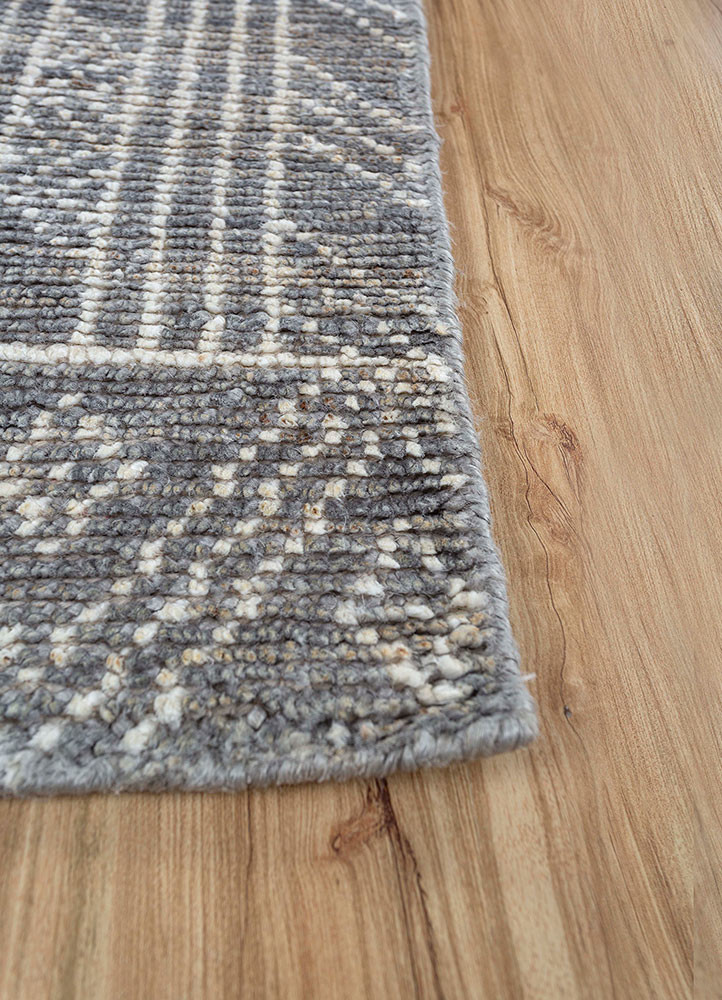 thyme blue jute and hemp hand knotted Rug - Corner thyme blue jute and hemp hand knotted Rug - Corner