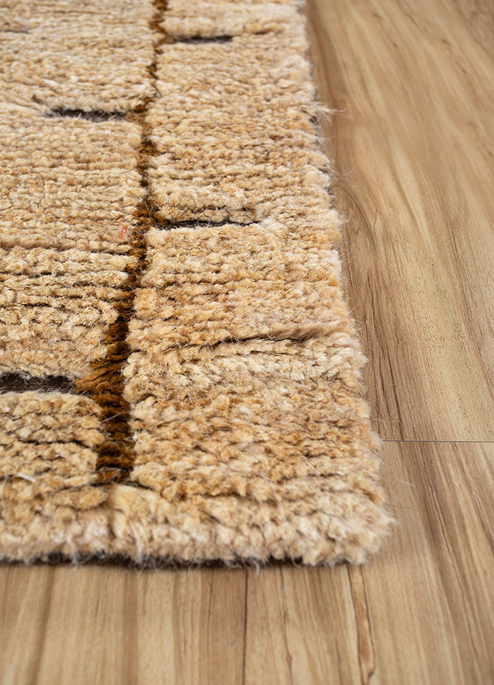 zuri ivory jute and hemp hand knotted Rug - Corner