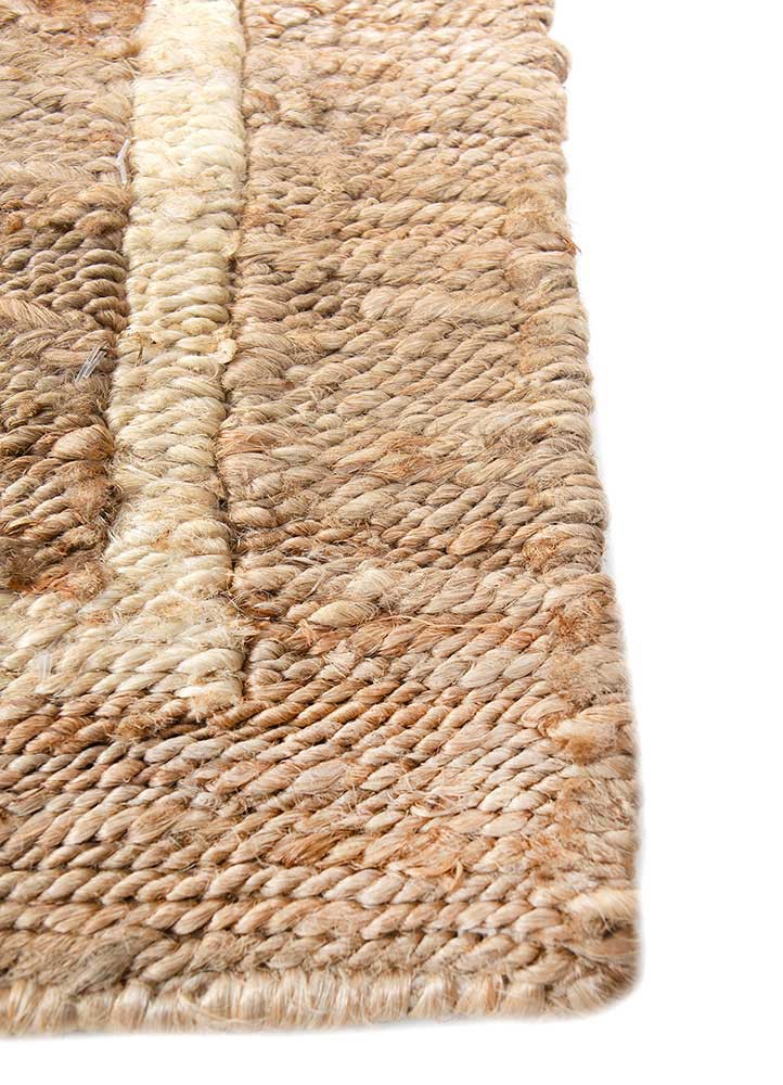thyme ivory jute and hemp hand knotted Rug - Corner
