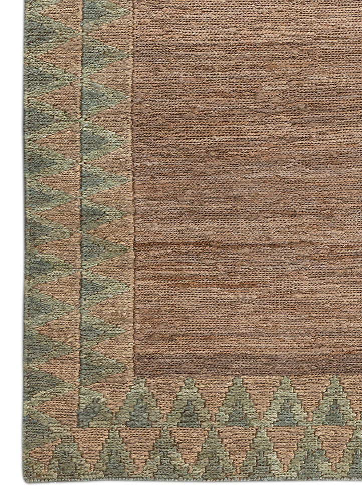 nomadic threads beige and brown jute and hemp hand knotted Rug - Corner nomadic threads beige and brown jute and hemp hand knotted Rug - Corner