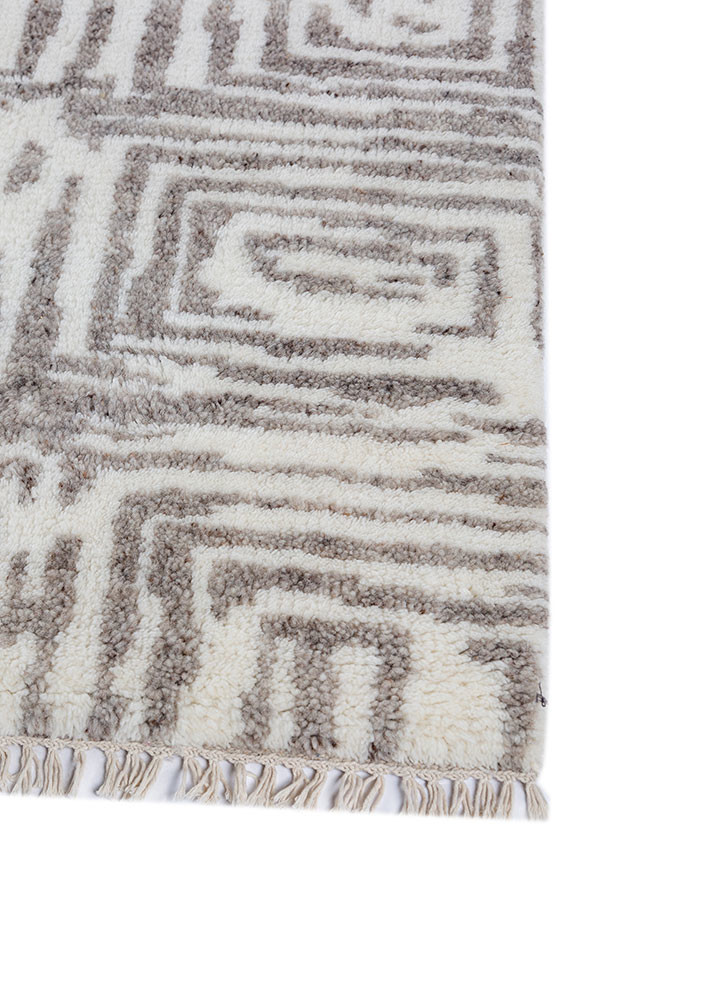 aprezo ivory wool hand knotted Rug - Corner aprezo ivory wool hand knotted Rug - Corner