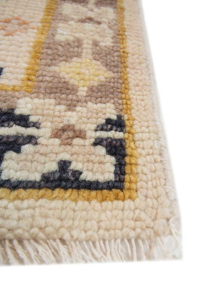 thyme ivory wool hand knotted Rug - Corner thyme ivory wool hand knotted Rug - Corner