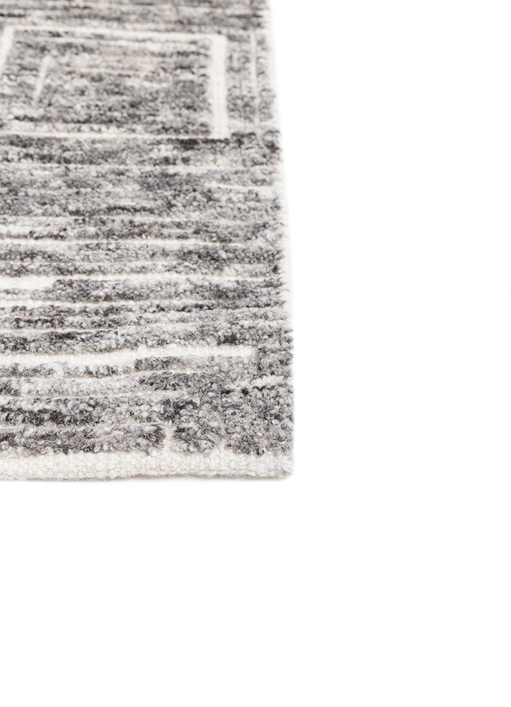 aprezo ivory wool hand knotted Rug - Corner aprezo ivory wool hand knotted Rug - Corner