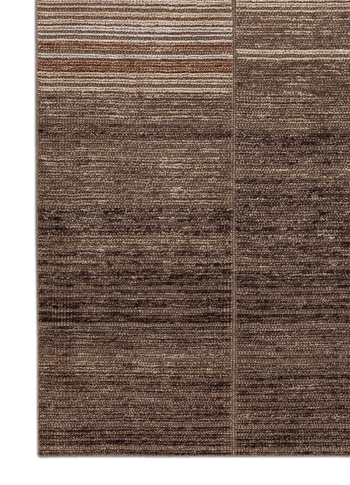 blythe beige and brown wool hand knotted Rug - Corner blythe beige and brown wool hand knotted Rug - Corner