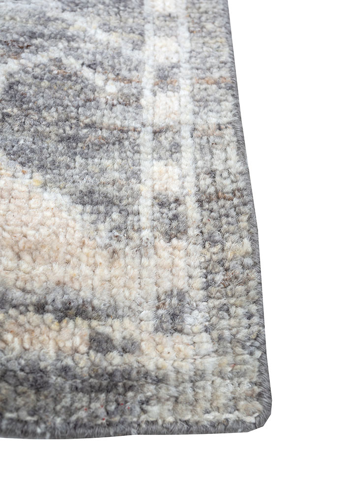 savana grey and black wool hand knotted Rug - Corner savana grey and black wool hand knotted Rug - Corner