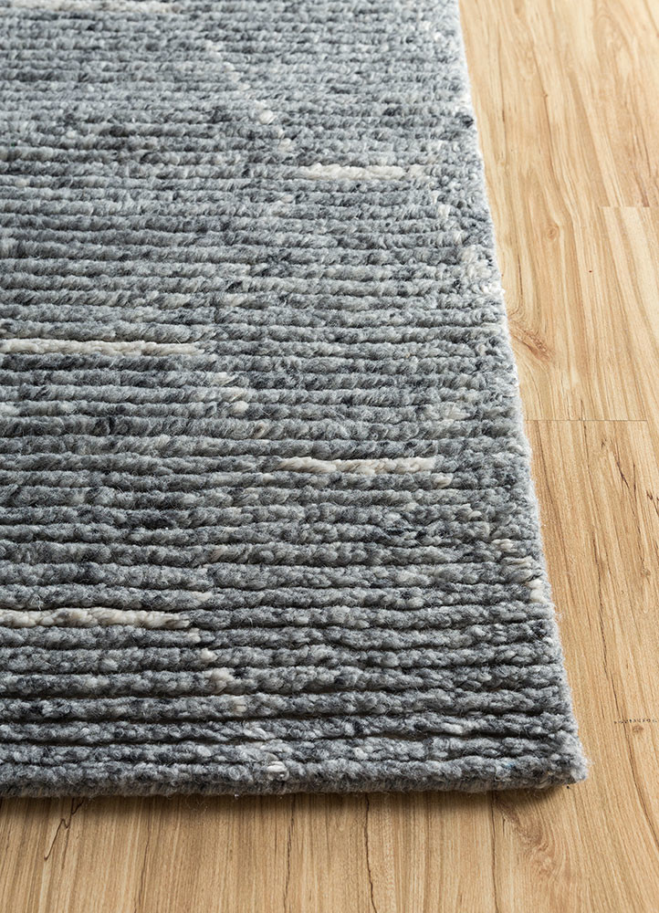 zuri grey and black wool hand knotted Rug - Corner zuri grey and black wool hand knotted Rug - Corner