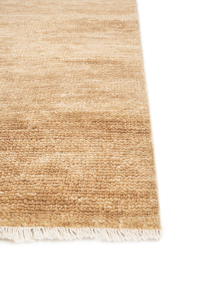manifest beige and brown wool hand knotted Rug - Corner