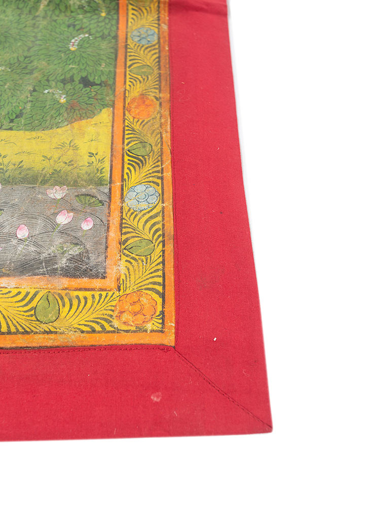 pichwai green cotton cloth art work WALL ART & TAPESTRY - Corner pichwai green cotton cloth art work WALL ART & TAPESTRY - Corner