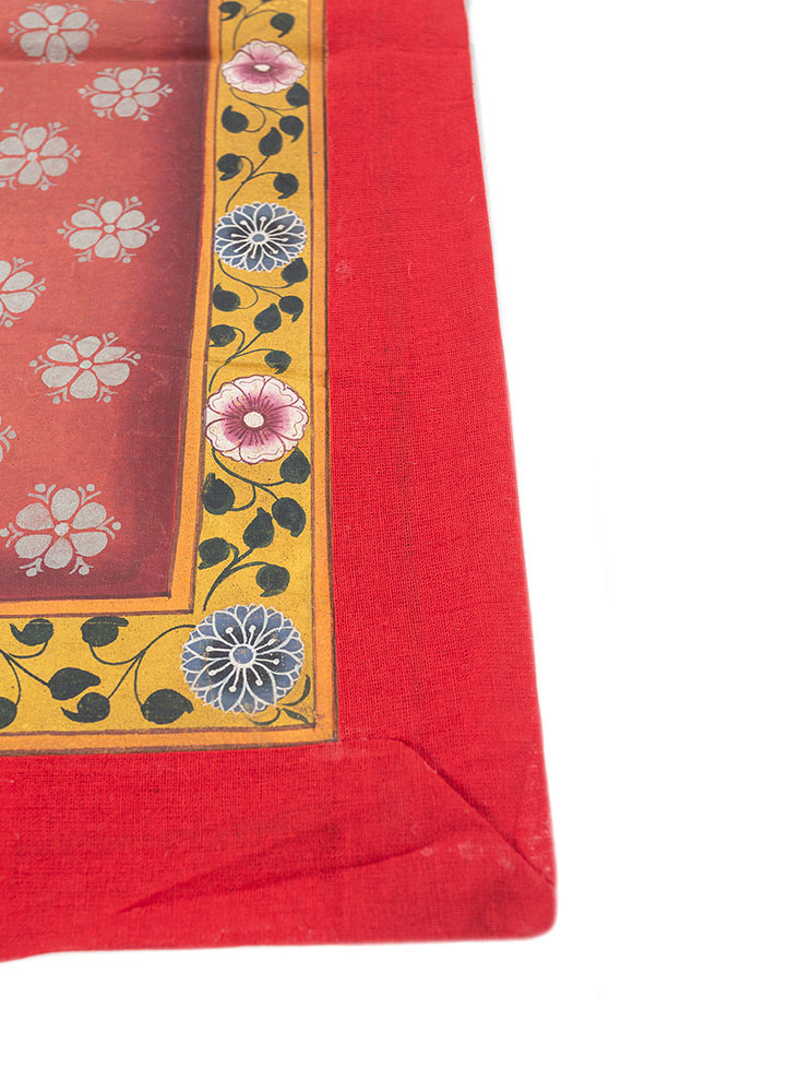 pichwai blue cotton cloth art work WALL ART & TAPESTRY - Corner pichwai blue cotton cloth art work WALL ART & TAPESTRY - Corner