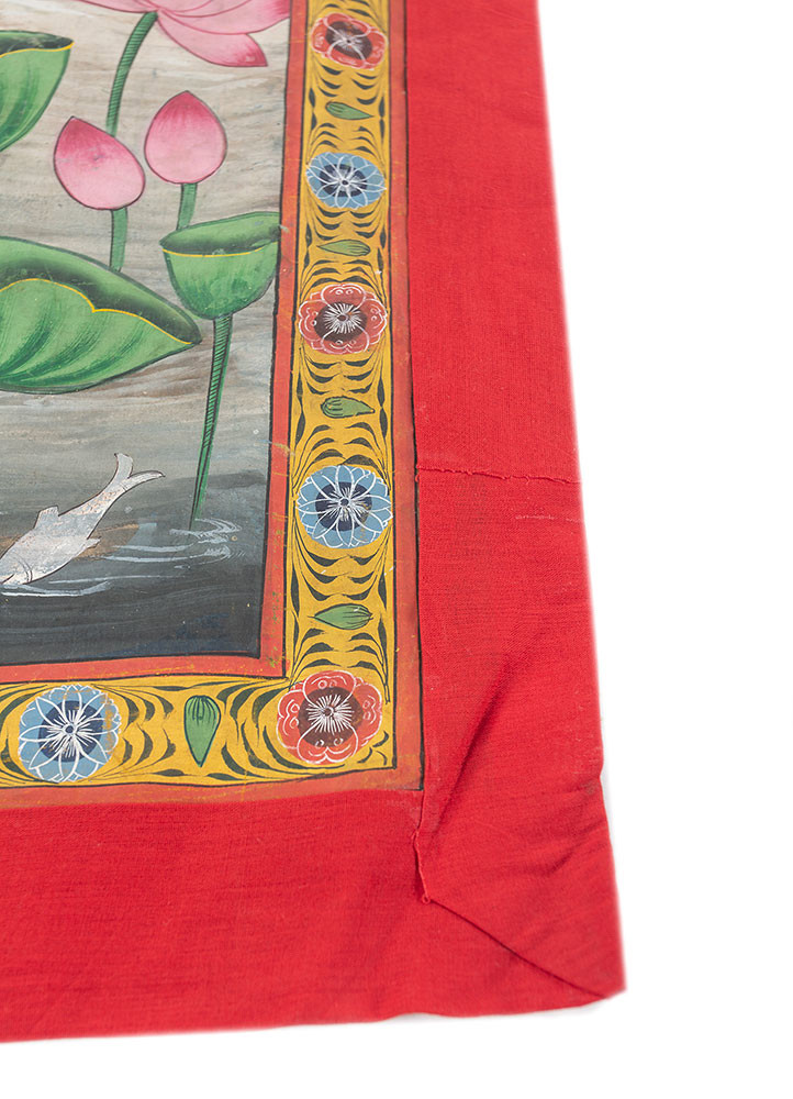 pichwai green cotton cloth art work WALL ART & TAPESTRY - Corner pichwai green cotton cloth art work WALL ART & TAPESTRY - Corner
