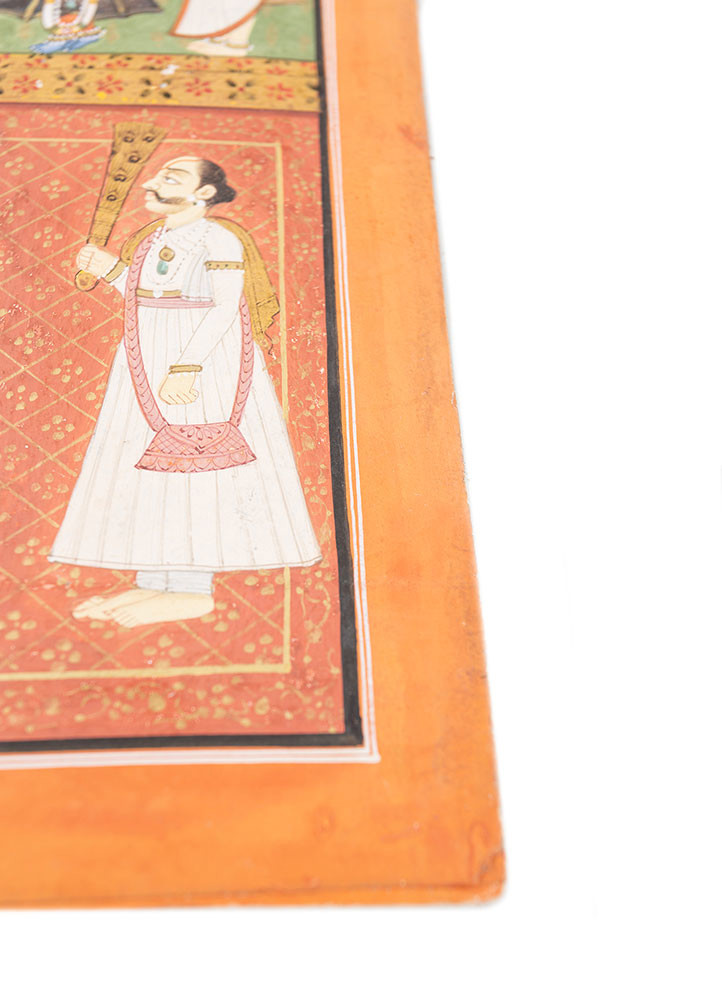 pichwai red and orange cotton cloth art work WALL ART & TAPESTRY - Corner pichwai red and orange cotton cloth art work WALL ART & TAPESTRY - Corner