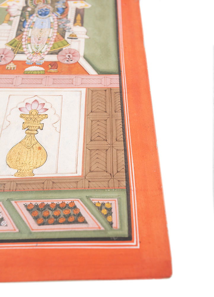 pichwai green cotton cloth art work WALL ART & TAPESTRY - Corner pichwai green cotton cloth art work WALL ART & TAPESTRY - Corner