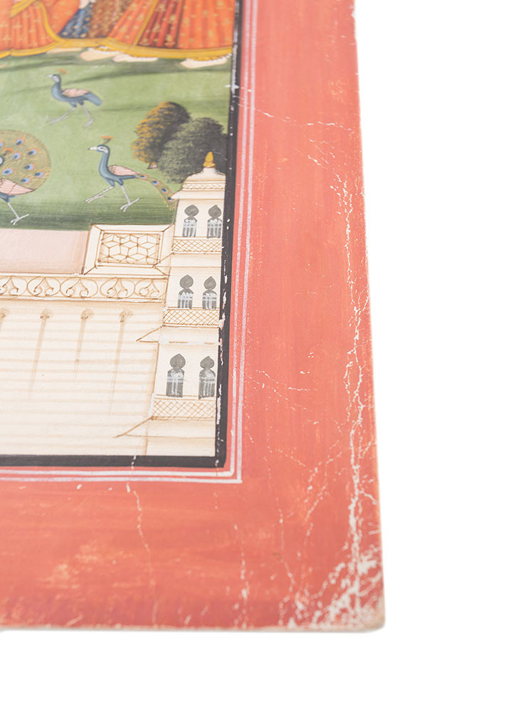 pichwai art green cotton cloth art work WALL ART & TAPESTRY - Corner