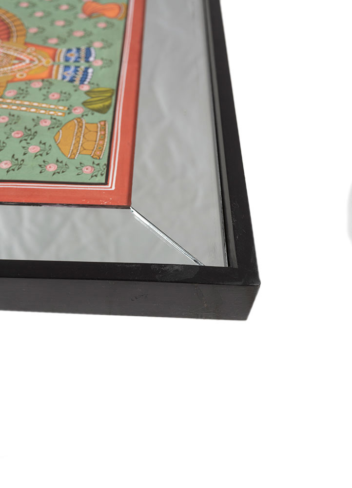 pichwai art green cotton cloth art work WALL ART & TAPESTRY - Corner