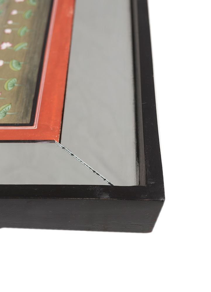 pichwai art red and orange cotton cloth art work WALL ART & TAPESTRY - Corner