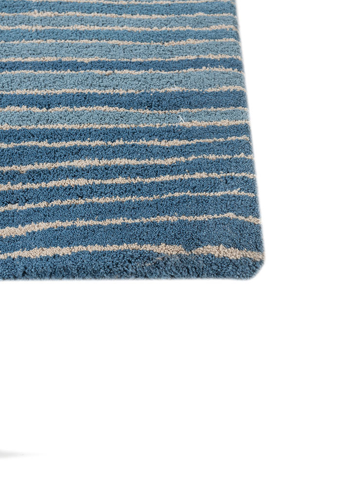 aprezo blue polyester hand tufted Rug - Corner aprezo blue polyester hand tufted Rug - Corner