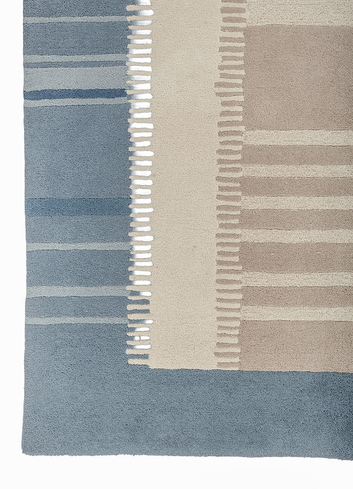 aprezo blue polyester hand tufted Rug - Corner aprezo blue polyester hand tufted Rug - Corner