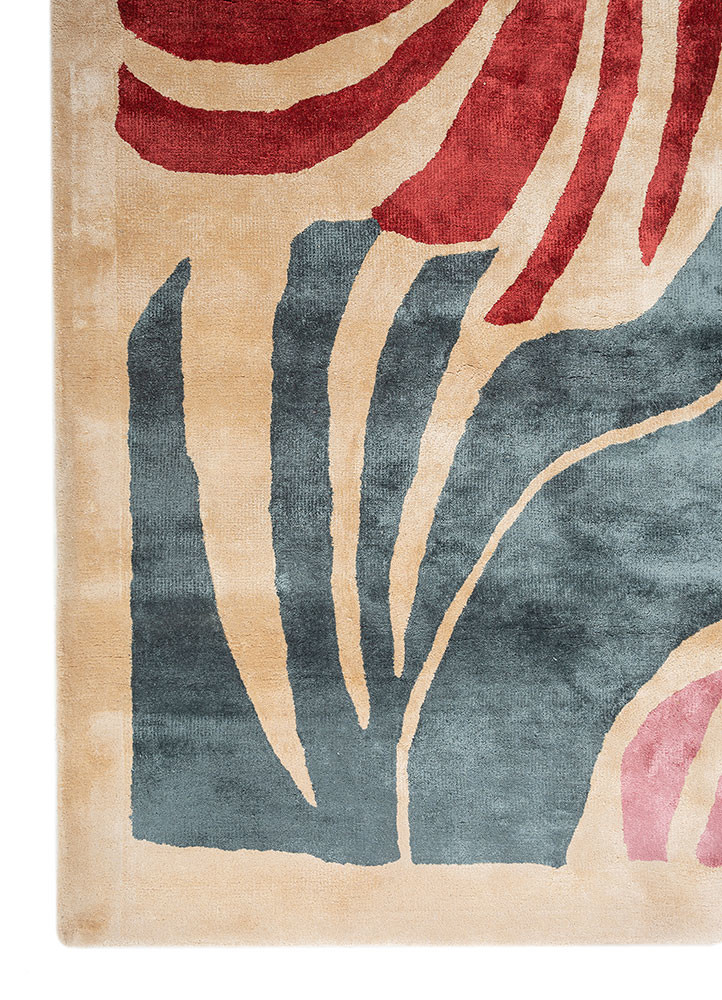 aprezo ivory viscose hand tufted Rug - Corner aprezo ivory viscose hand tufted Rug - Corner