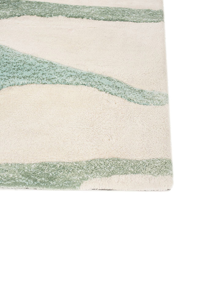 white noise ivory viscose hand tufted Rug - Corner white noise ivory viscose hand tufted Rug - Corner