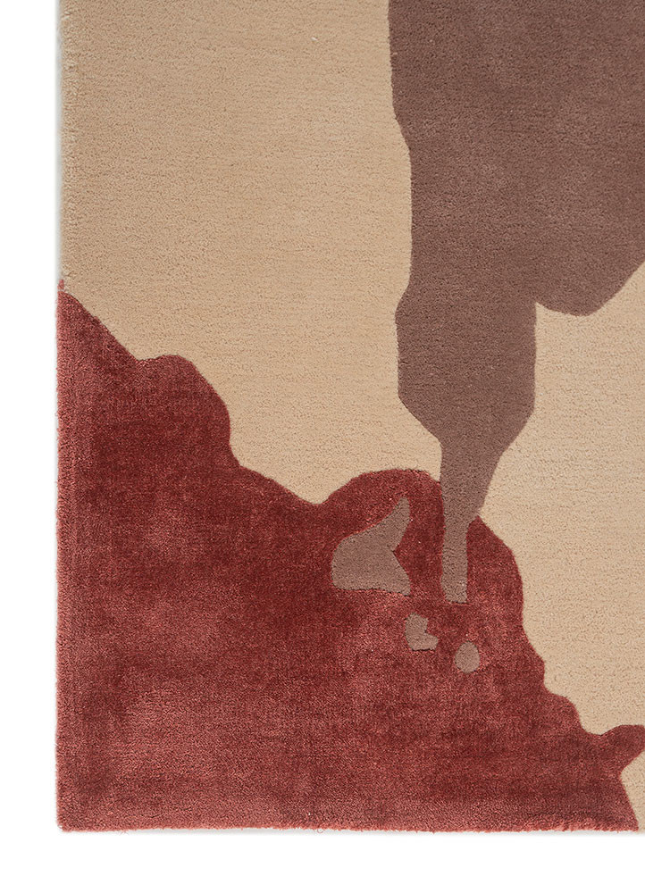 joy red and orange wool and bamboo silk hand tufted Rug - Corner joy red and orange wool and bamboo silk hand tufted Rug - Corner