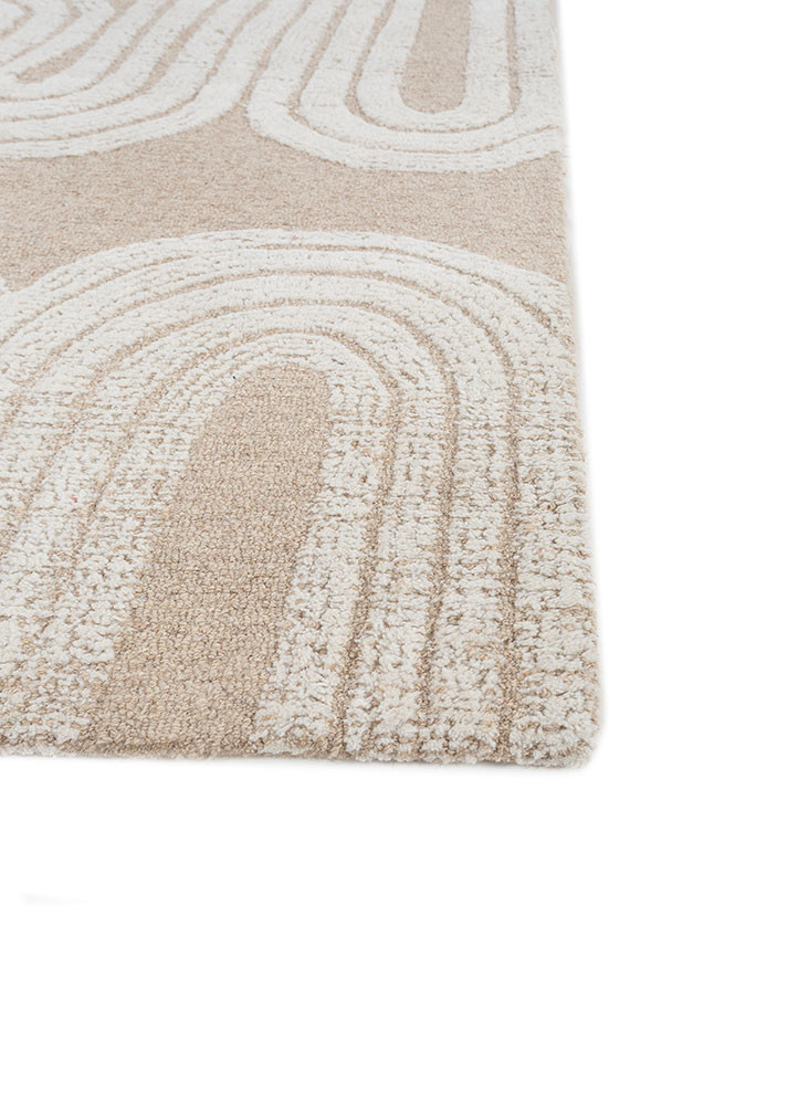 modo beige and brown wool hand tufted Rug - Corner modo beige and brown wool hand tufted Rug - Corner