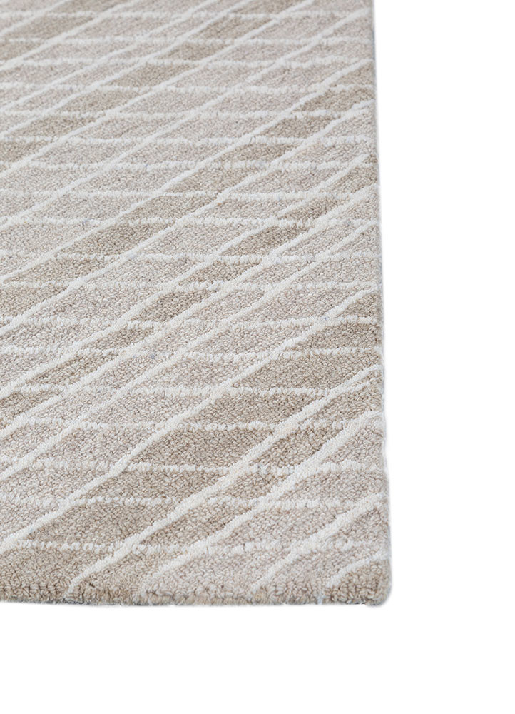 modo ivory wool hand tufted Rug - Corner modo ivory wool hand tufted Rug - Corner