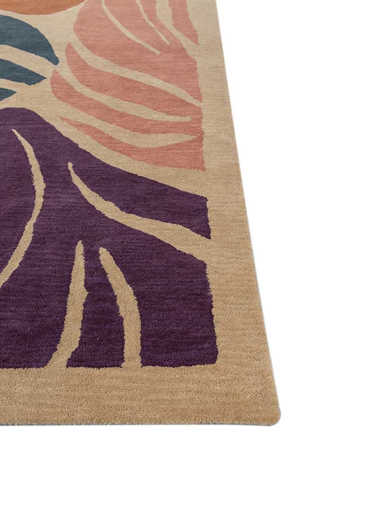 aprezo gold wool hand tufted Rug - Corner