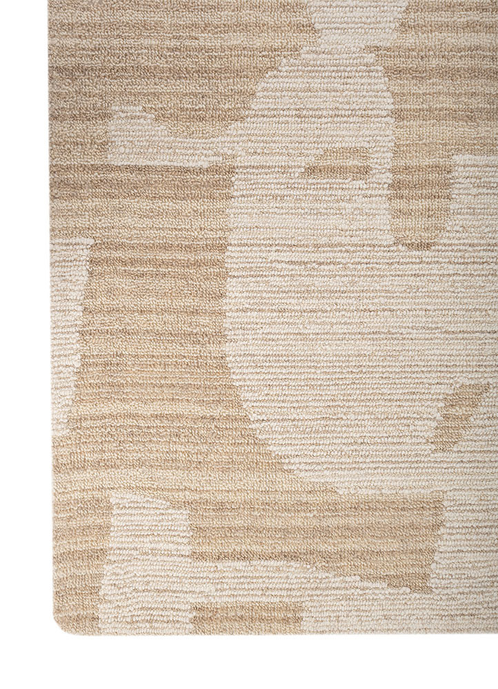 white noise beige and brown wool hand tufted Rug - Corner white noise beige and brown wool hand tufted Rug - Corner