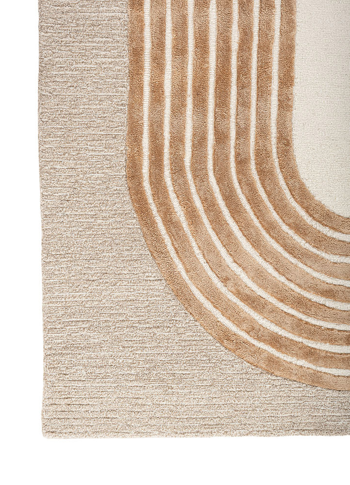 come around red and orange wool and viscose hand tufted Rug - Corner come around red and orange wool and viscose hand tufted Rug - Corner