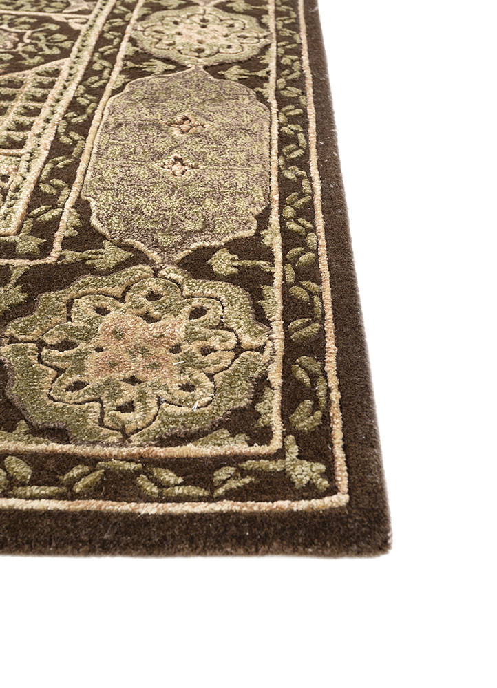 kasbah beige and brown wool and viscose hand tufted Rug - Corner kasbah beige and brown wool and viscose hand tufted Rug - Corner