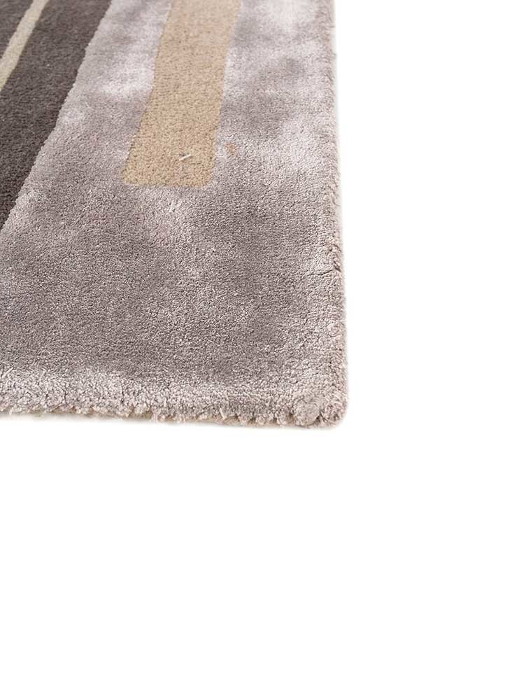 acar grey and black wool and viscose hand tufted Rug - Corner