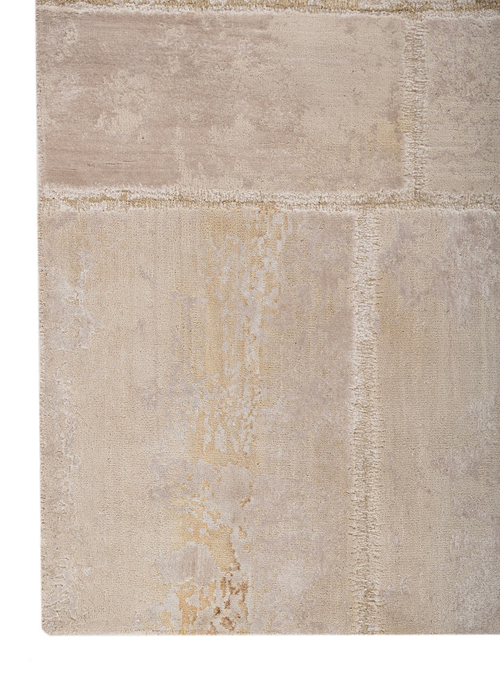 provenance ivory wool and bamboo silk hand knotted Rug - Corner provenance ivory wool and bamboo silk hand knotted Rug - Corner