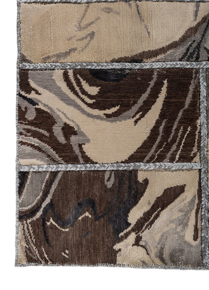provenance gold wool and silk hand knotted Rug - Corner provenance gold wool and silk hand knotted Rug - Corner
