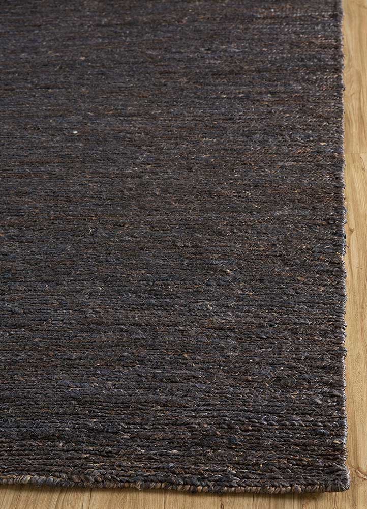 hula beige and brown jute and hemp hand knotted Rug - Corner