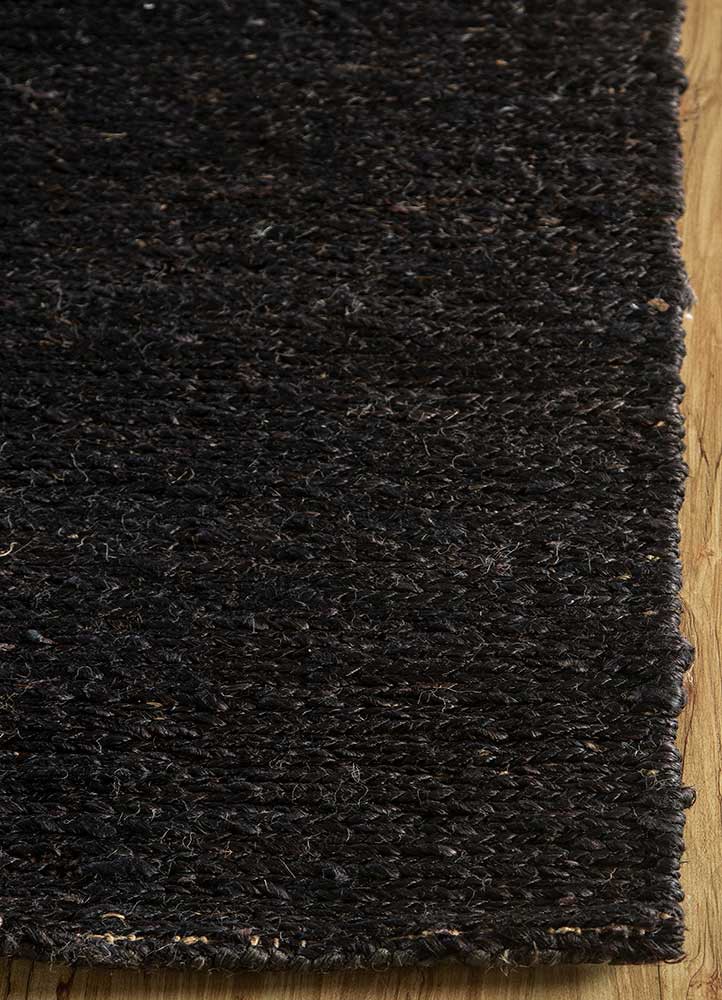 hula beige and brown jute and hemp hand knotted Rug - Corner