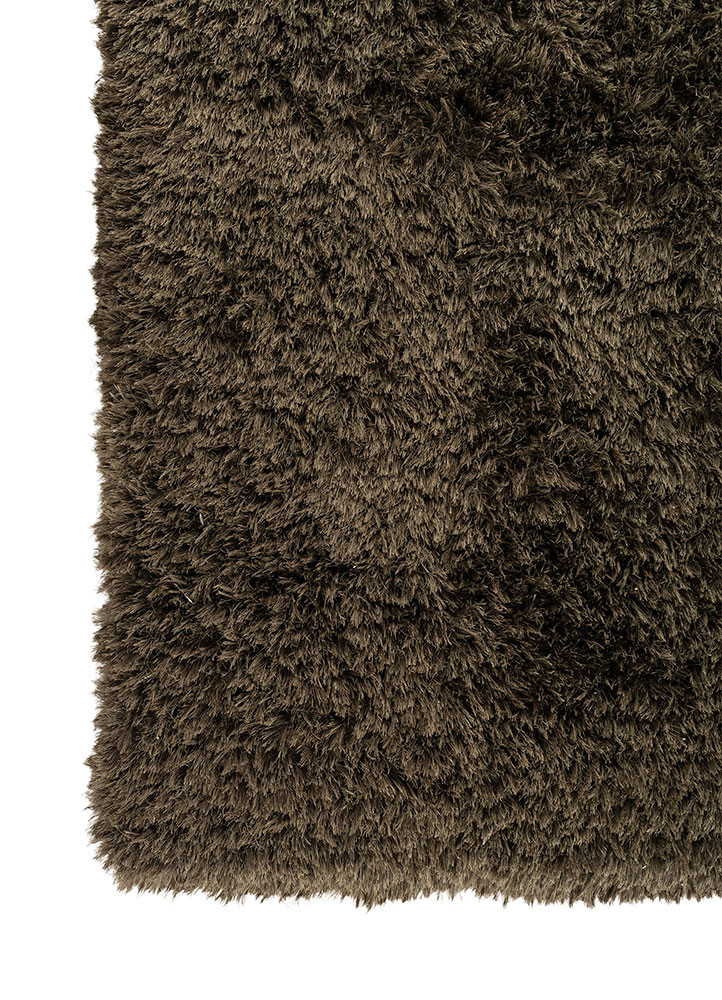basis grey and black polyester hand loom Rug - Corner