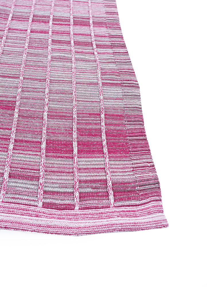 bespoke sile pink and purple polyester hand loom Home Textile - Corner