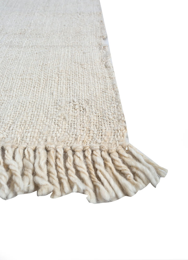 bespoke sile ivory alpaca wool hand loom Home Textile - Corner