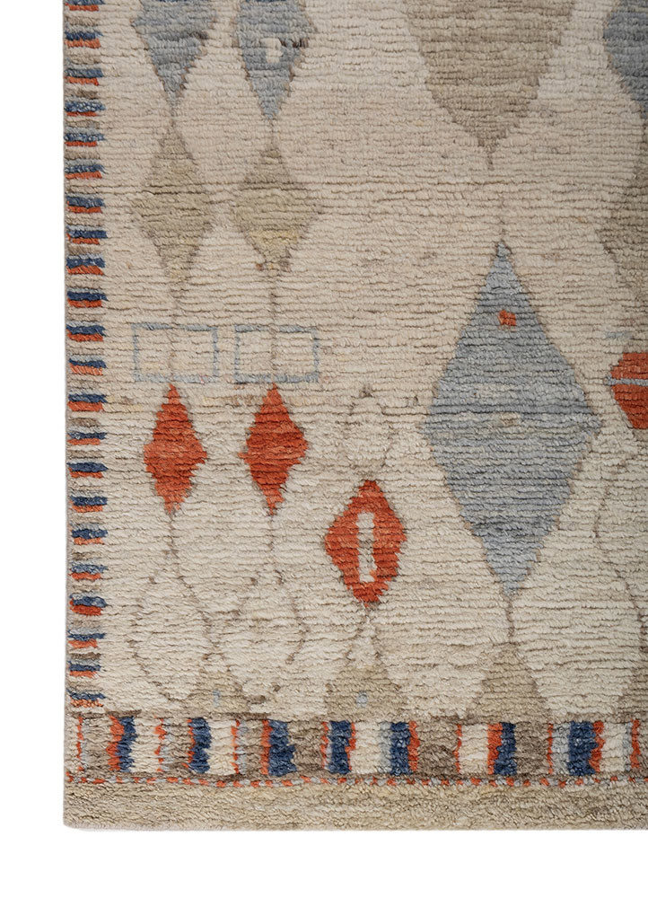 manifest ivory wool hand knotted Rug - Corner manifest ivory wool hand knotted Rug - Corner