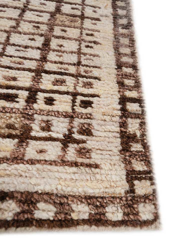 manifest gold afghan wool hand knotted Rug - Corner