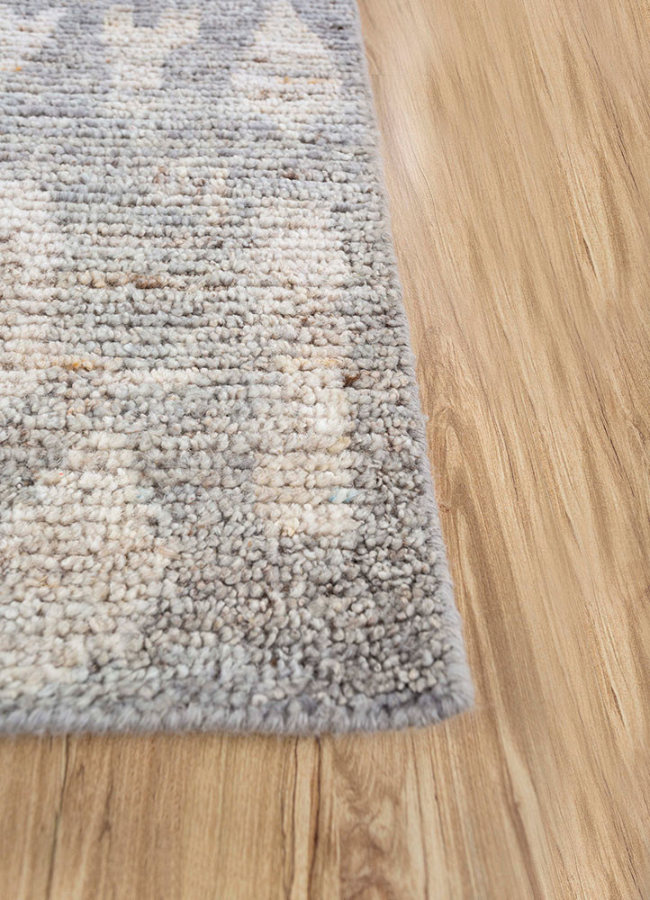 manifest grey and black afghan wool hand knotted Rug - Corner manifest grey and black afghan wool hand knotted Rug - Corner