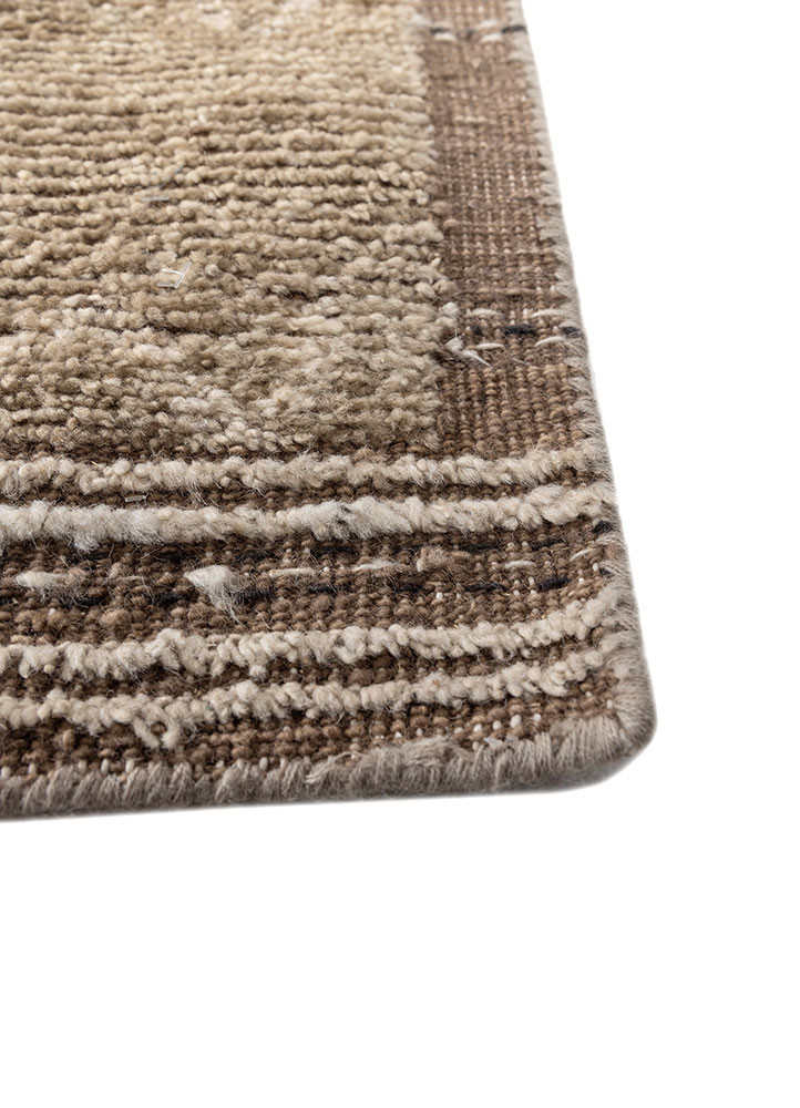 manifest beige and brown afghan wool hand knotted Rug - Corner manifest beige and brown afghan wool hand knotted Rug - Corner