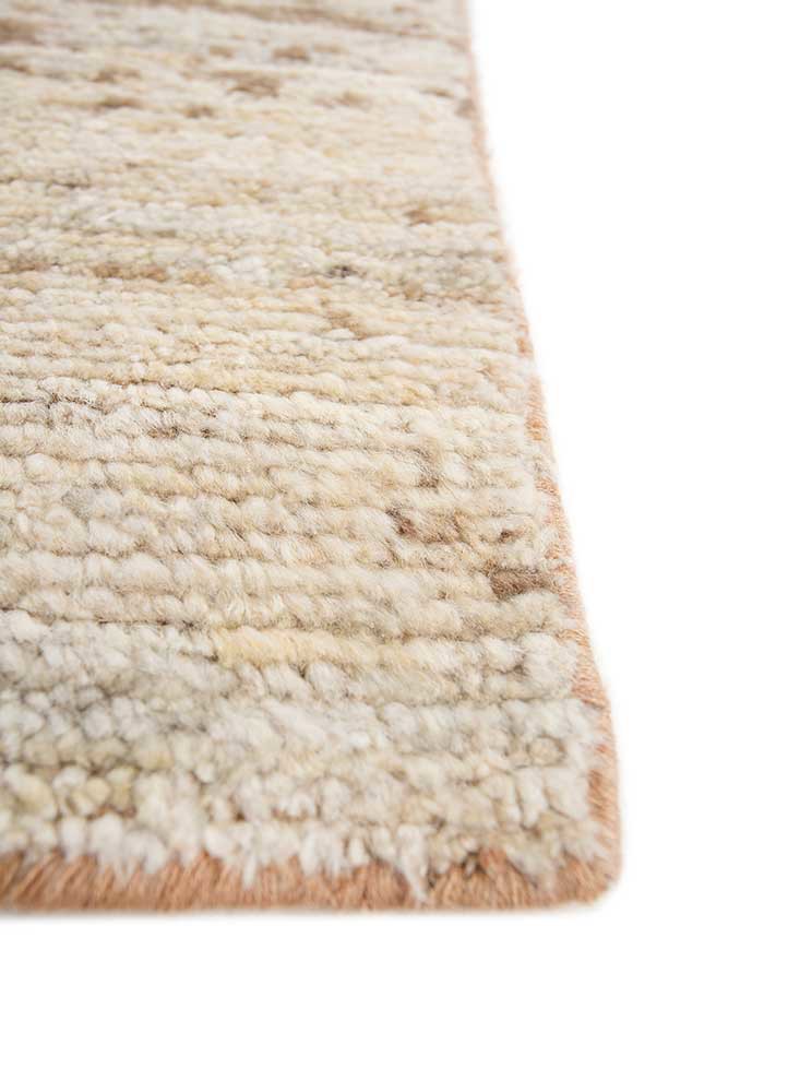 manifest red and orange afghan wool hand knotted Rug - Corner