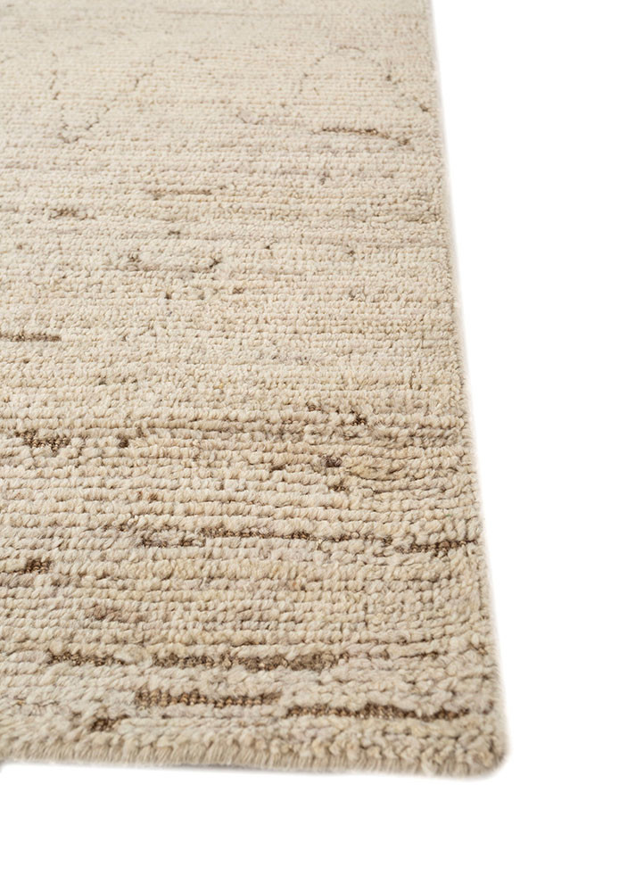 manifest ivory afghan wool hand knotted Rug - Corner