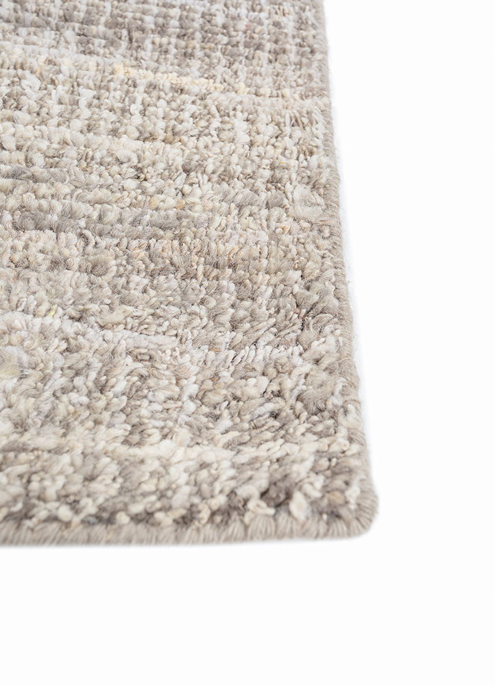 manifest blue afghan wool hand knotted Rug - Corner