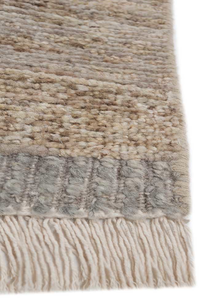 manifest ivory afghan wool hand knotted Rug - Corner
